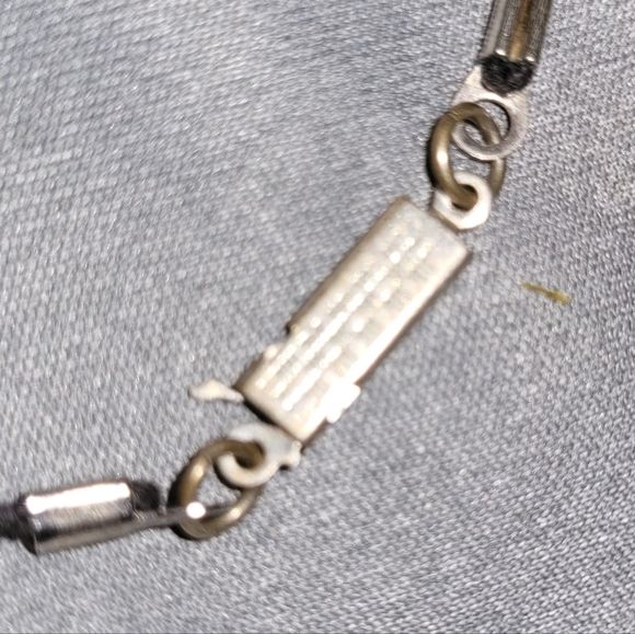 Green Square Fancy Blade Epoxy Necklace - Picture 4 of 4